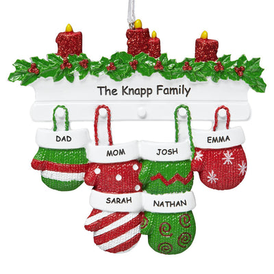Mitten Family Ornament - Lovable Ornaments