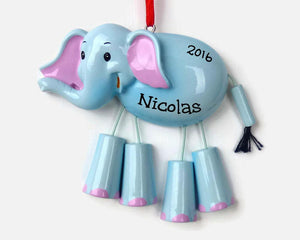 Elephant Personalized Christmas Ornament - Lovable Ornaments
