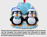 Penguin Couple Ornament, On Ice - Lovable Ornaments