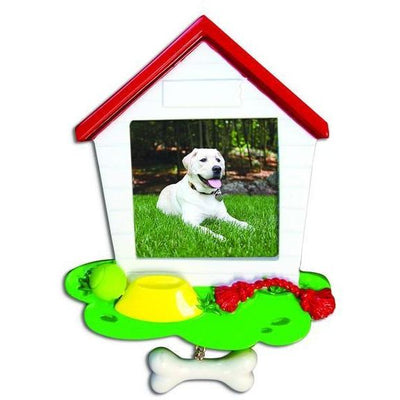 Dog House Picture Frame Personalized Christmas Ornament - Lovable Ornaments